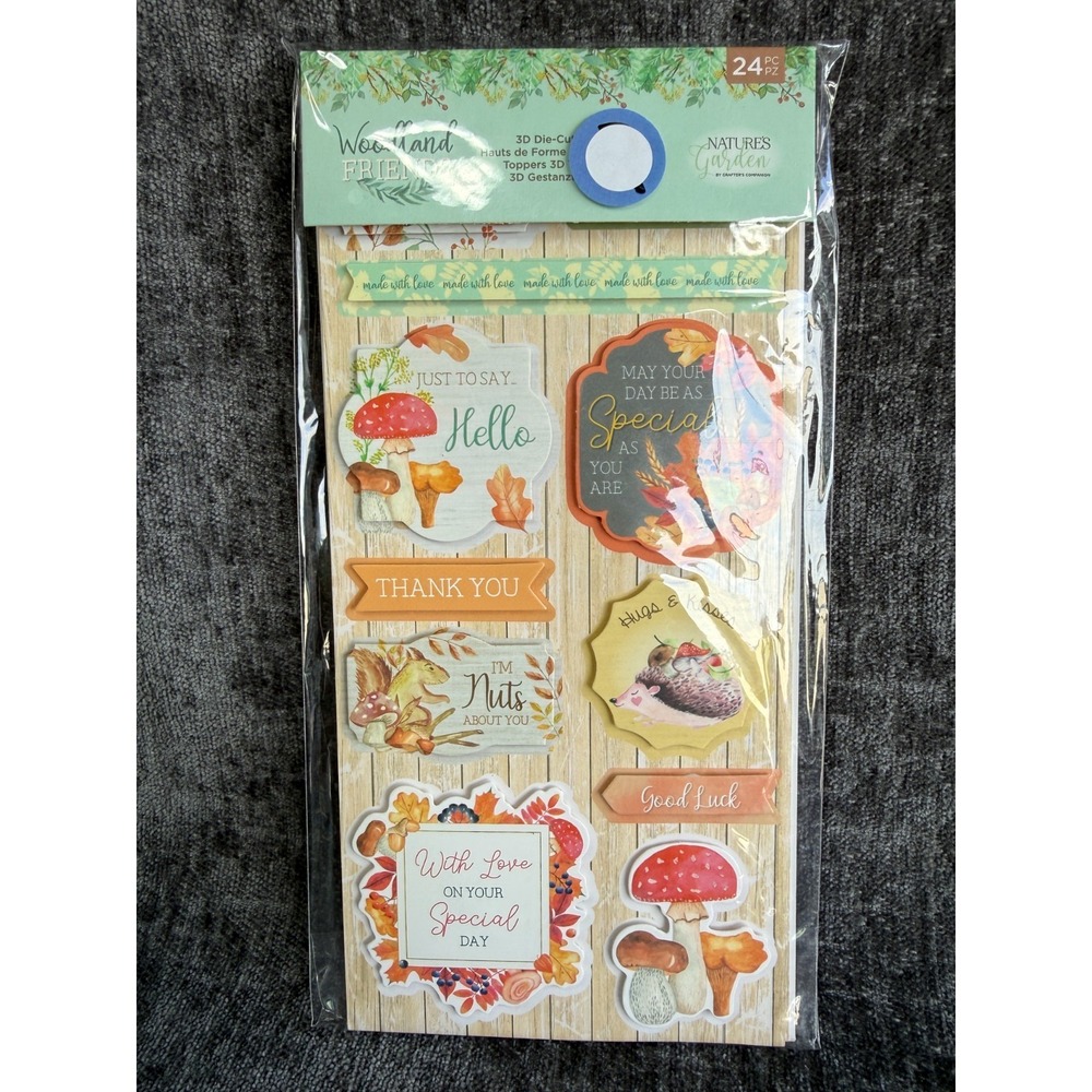 Woodland Friends‎ Nature's Garden Crafter's Companion 3-D Die-cut Toppers
